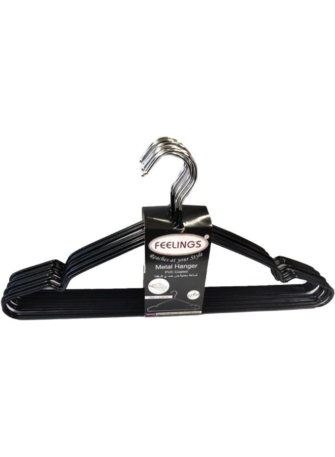 Feelings Metal Hanger PVC Coated Assorted color12Pcs Set 40Cm - Image 4